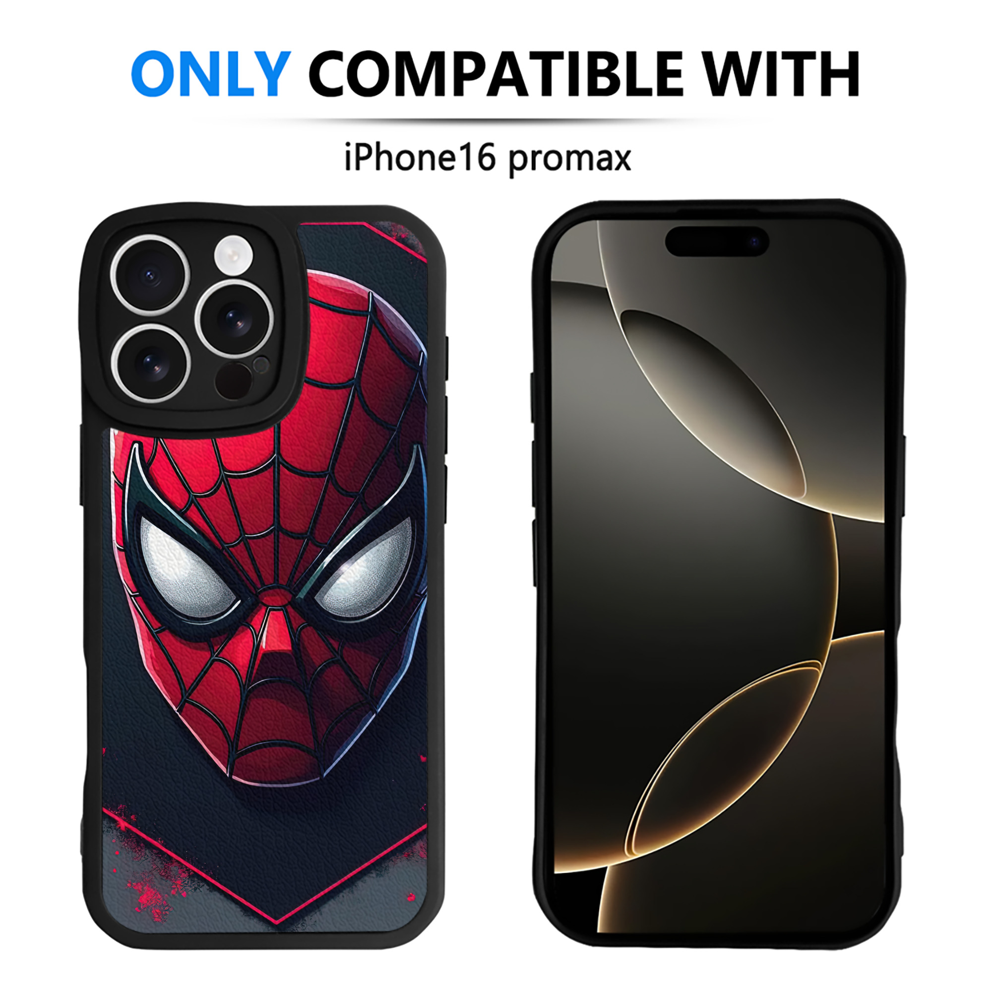 （画像用） Spider Man スパイダーマン 【iPhone 16シリーズ対応】シリコンスマホケース（レザー調） 材質：シリコン